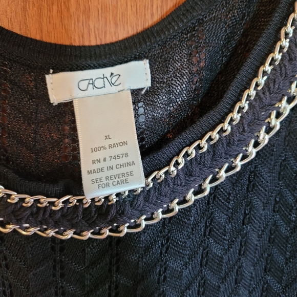 CACHE black knitted with gold collar - Picture 7 of 8